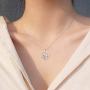 YFN Horse Pendant Necklace Sterling Silver Girls with Horse Gift For Women Girls (Horse with Girl Necklace) (Rose Girls with Horse Necklace)