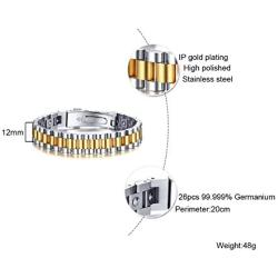 MPRAINBOW Stainless Steel 99.999% Germanium Healthy Body Therapy Healing Cuff Bracelet 20cm+Length Removel Tool
