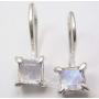 SilverStarJewel 925 Solid Silver Rainbow Moonstone Earrings 0.6'' New Gift
