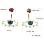 Evil Eye Earrings Red Rhinestone Dangle Drop Studs Evil Eye Earrings Red Rhinestone Dangle Drop Studs