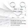 SIDIMELO Couple Keychain Couples Jewelry for Him &Her Valentine Gifts Her one His Only Couple Keychain Inspirational Gifts Jewelry Split Broken Heart Pendant Keychain