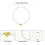 YorzAhar Mini Pearl Necklace with Gold Flower Clasp Pearl Choker Necklace for Women Teenagers Gifts