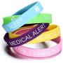JF.JEWELRY Type 1 Diabetes Medical Alert ID Silicone Bangle Bracelet for Kids 7.5 inches Pack of 5