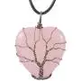 SUNYIK Natural Gemstone Tree of Life Pendant Necklace for Women, Handmade Copper Wire Wrapped Heart Love Healing Reiki Crystal Jewelry SUNYIK Natural Gemstone Tree of Life Pendant Necklace for Women, Handmade Copper Wire Wrapped Heart Love Healing Reiki Crystal Jewelry