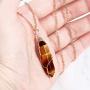 Yaomiao 5 Pieces Hexagonal Crystal Pointed Quartz Pendant Necklaces Natural Energy Healing Gemstone Necklaces with Tree Wire Wrapped for Women Girls