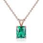 TOUPOP Birthday Gifts for Women s925 Sterling Silver Rose Gold Plated Choker Necklace with Square Cut Birthstone Gifts for Women Girls Birthday Mom