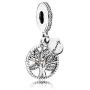 Romántico Amor Tree of Life Family Dangle Beads Silver Fit Pandora Charm Bracelet&Necklace