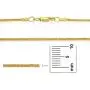 The Bling Factory 1.5mm Diamond-Cut 14k Yellow Gold Plated Round Snake Chain Necklace The Bling Factory 1.5mm Diamond-Cut 14k Yellow Gold Plated Round Snake Chain Necklace