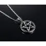 HUANIAN Stainless Steel Pentagram Pendant Necklace for Men Women Wiccan Jewelry HUANIAN Stainless Steel Pentagram Pendant Necklace for Men Women Wiccan Jewelry