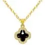Haiyin Jewelry Lucky Four Leaf Clover Pendant 24K Gold Plated Brass Necklace for Womens Girls Keepsake 18'' Haiyin Jewelry Lucky Four Leaf Clover Pendant 24K Gold Plated Brass Necklace for Womens Girls Keepsake 18''