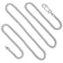 925 Sterling Silver 2MM Wheat Chain Lobster Claw Clasp 16-30 Inch