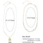 Gold Layered Choker Necklace for Women 18K Gold Plated Moon Star Angel Lion Coin Charm Paperclip Link Chain Necklace Pendant Minimalist Jewelry for Women Girls
