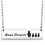 MAOFAED Mother Gift Birthday’ s Gift Mama Penguin Necklace Gift for Mom Wife Family Necklace