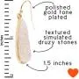 Humble Chic Simulated Druzy Drop Dangles - Boho Glitter Long Double Teardrop Dangly Earrings for Women - Bohemian Created Geode Stone Sparkly Pendants