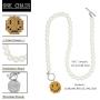Pearl Pendant Necklace for Women,Y2k Fashion Pearls Strand for Egirl Eboy,Dainty Cute Smiley Toggle Necklace Jewelry for Women Girls