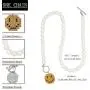 Pearl Pendant Necklace for Women,Y2k Fashion Pearls Strand for Egirl Eboy,Dainty Cute Smiley Toggle Necklace Jewelry for Women Girls