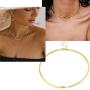 Yolanda 5 Pieces Gold Chain Necklace for Women Girls Snake Chain Herringbone Paperclip Choker Necklaces Dainty Link Jewelry