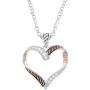 Montana Silversmiths Facets of Love Rose Gold Heart Necklace