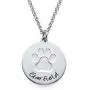 MyNameNecklace Personalized Necklace with Paw Print - Engrave Your Pets Name on Silver Disc - Jewelry Gift MyNameNecklace Personalized Necklace with Paw Print - Engrave Your Pets Name on Silver Disc - Jewelry Gift
