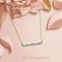 JZMSJF 925 Sterling Silver Faith I Am a Child of God Bar Pendant Necklace with Little Cross Jewelry Gifts for Women Adults