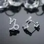 18K Gold Plated Cubic Zirconia Horoscope 12 Constellation Astrology Stud Earrrings, Birthday Jewelry Gift of Post Earrings for Women and Men