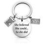 EIGSO Accountant Keychain CPA Keychain She Believed She Could Accouting CPA Graduation Gift Calculator Charm Jewelry