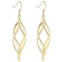 TIVANI Womens Pretty 18K Gold Plated Double/Triple/Tassel Linear Loops Design Twist Wave Hook Dangle Earrings for Women Girls