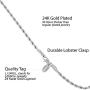 Lifetime Jewelry 3mm Rope Chain Bracelet 24k Real Gold Plated for Women and Men 7'' 8'' and 9''