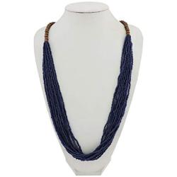 Bocar Long Multiple Row Handmade Beaded Statement Necklace with Gift Box (NK-10407)