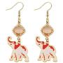 WSNANG Delta Sigma Theta Inspired Greek Greece Sorority Gift Red Elephant Earrings Finer 1913 Greek Sorority Earrings Sisterhood Gift