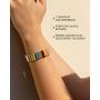 Benevolence LA Tile Bracelets for Women | Enamel Bracelets for Women | Stackable Bracelet for Women | Fashion Bracelets for Women with Stretchy Elastic Interior
