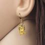 DOWAY Antique Rose Gold/Silver Plated Elegant Birman Bumlese Cat Earrings Dangle Drop Novelty Cartoon Kitten Pet Jewelry for Women Girls Charm Gift