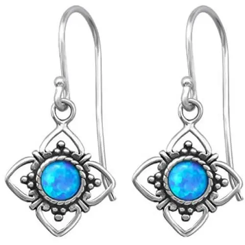 AUBE JEWELRY Hypoallergenic 925 Sterling Silver Celtic Open Knot Opal Earrings, Dangle Earrings for Women AUBE JEWELRY Hypoallergenic 925 Sterling Silver Celtic Open Knot Opal Earrings, Dangle Earrings for Women