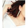 FUTIMELY Long Tassel Dangle Drop Earrings for Woman Teen Girls,Silver/Black/Gold Punk Sleek Metal Chain Earrings Wedding Bridesmaid Jewelry