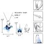 EleQueen 925 Sterling Silver Butterfly Bridal Necklace Leverback Earrings Set Denim Blue Made with Crystals