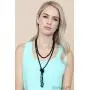 Hand Knotted Beads Endless Long Statement Necklace - Handmade Versatile Beaded Strand Lariat Multi Layer Infinity Wrap 60'' Sparkly Faceted Crystal Rondelle, Faux Pearl