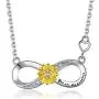 You are My Sunshine Sunflower Necklaces Sterling Silver Infinity Necklace for Women Girls,Birthday Mothers Day Gifts for Her Wife Mom Daughter