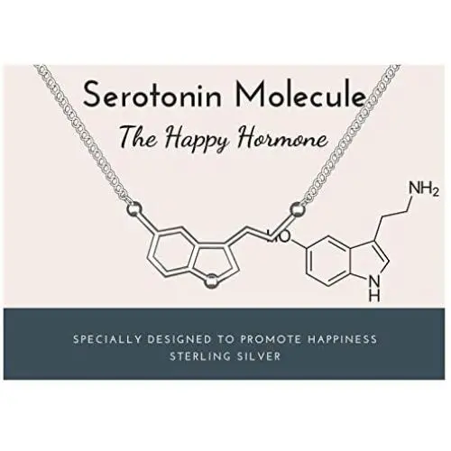 Rosa Vila Happiness Serotonin Molecule Necklace Women, Solid 925 Sterling Silver, Ideal Gift Necklaces For Teacher, Professor, Chemistry Graduates, Science Jewelry Lovers (Sterling Silver) Rosa Vila Happiness Serotonin Molecule Necklace Women, Solid 925 Sterling Silver, Ideal Gift Necklaces For Teacher, Professor, Chemistry Graduates, Science Jewelry Lovers (Sterling Silver)