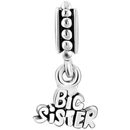 Lifequeen Heart Sister Charms I Love You Crystal Charm Beads for Bracelets Lifequeen Heart Sister Charms I Love You Crystal Charm Beads for Bracelets