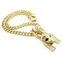 BLINGFACTORY Hip Hop Iced Egyptian Anubis Pendant & 9mm 18'' Link Chain Necklace