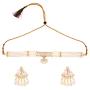 Efulgenz Indian Traditional 18K Gold Tone Plated Ruby Pearl Beaded Collar Strand Moti Choker Necklace Jewelery Festive Costume Accessories for Women and Girls