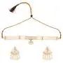 Efulgenz Indian Traditional 18K Gold Tone Plated Ruby Pearl Beaded Collar Strand Moti Choker Necklace Jewelery Festive Costume Accessories for Women and Girls