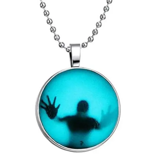 Paialco Jewelry Halloweens Creepy Specter Noctilucence Necklace Luminous Pendant Paialco Jewelry Halloweens Creepy Specter Noctilucence Necklace Luminous Pendant