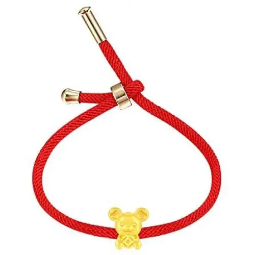 Vanski 2020 Zodiac Sign Mouse New Year Charm Bracelet for Women Adjustable Red Rope Braided Chinese Good Luck Symbol Jewelry