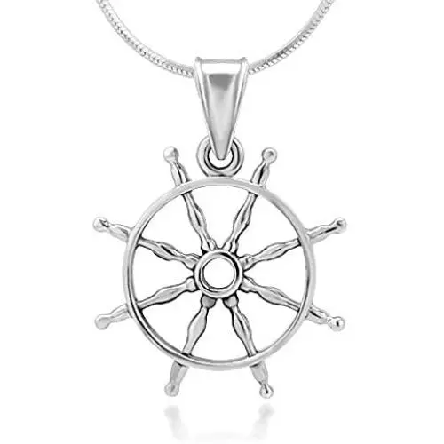 SUVANI 925 Sterling Silver CZ Cubic Zirconia Bicycle Pendant Necklace, 18 inches