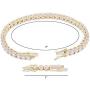 Tennis AAA CZ Bracelet Bridal Wedding Evening Party Prom Gold Plated Jewelry For Woman 7''+1'' Long
