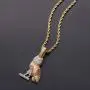 Moca Jewelry Hip Hop Iced Out Bling Personality Owl Pendent 18K Gold Plated Chain Necklace for Men Women Moca Jewelry Hip Hop Iced Out Bling Personality Owl Pendent 18K Gold Plated Chain Necklace for Men Women
