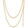 PROSILVER 925 Sterling Silver Dainty Chain for Women Teen Girls, 18K Yellow Gold/Rose Gold Plated, 1.6mm Thin Chains, Delicate Looking but Durable, 18''/22'', Come Gift Box & Silk Pouch