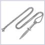 Fusamk Fashion Titanium Steel Dagger Tag Pendant Knife Necklace