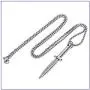 Fusamk Fashion Titanium Steel Dagger Tag Pendant Knife Necklace Fusamk Fashion Titanium Steel Dagger Tag Pendant Knife Necklace